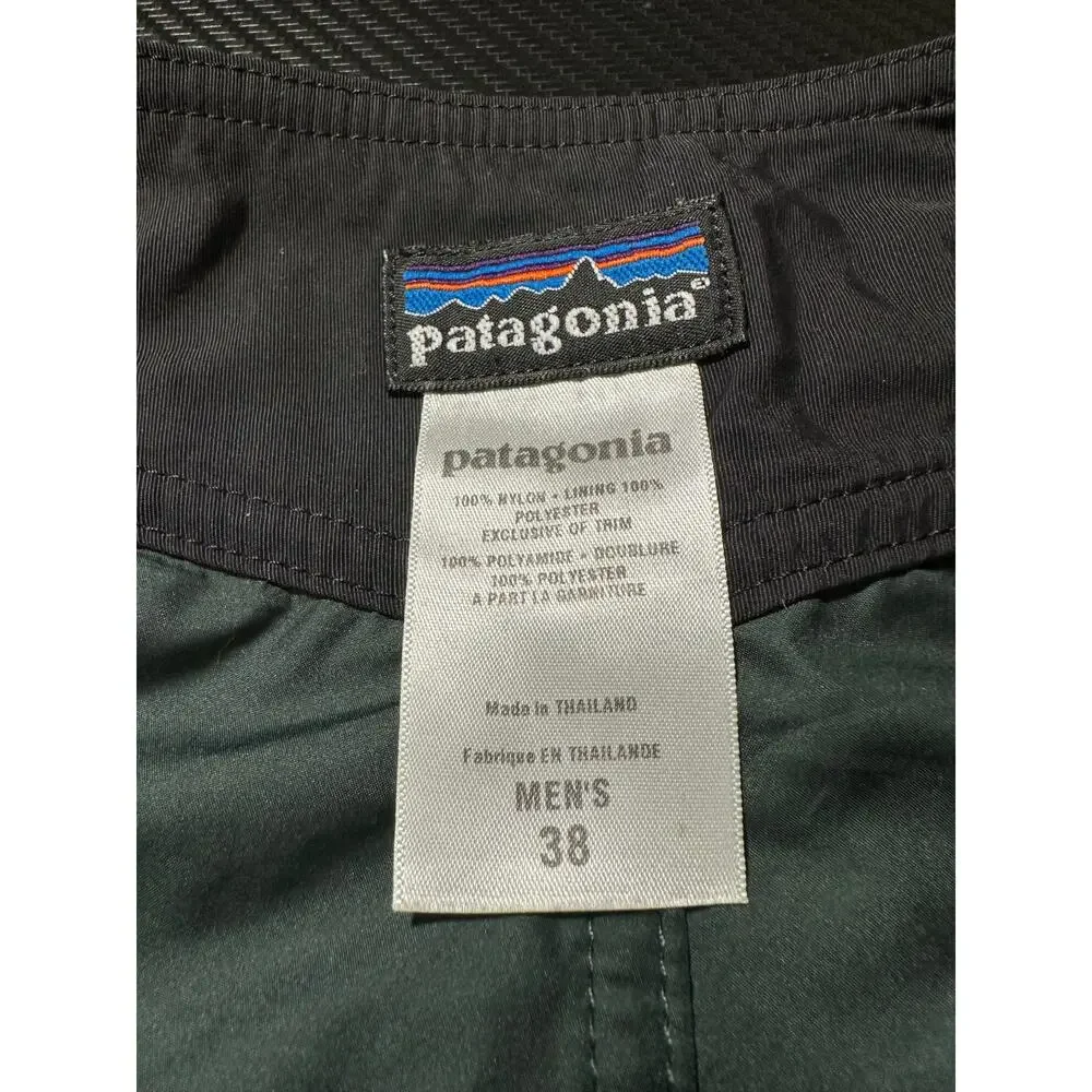 Patagonia Mens Paddler Board Shorts Black Nylon Size 38